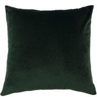 Furn Aurora Ribbed Velvet Textured Corduroy Cushion in Emerald | Size: 45 cm x 45 cm