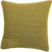 Furn Rowan Waffle Knitted Cushion in Yellow | Size: 45 cm x 45 cm
