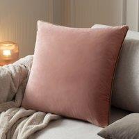 Furn Meridian Velvet Piped Cushion in Dusty Pink | Size: 45 cm x 45 cm