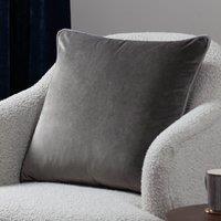 Furn Meridian Velvet Piped Cushion in Mid Grey | Size: 45 cm x 45 cm
