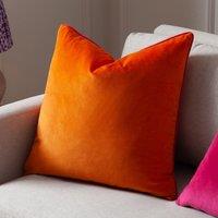 Furn Meridian Velvet Piped Cushion in Burnt Orange | Size: 45 cm x 45 cm