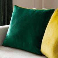 Furn Meridian Velvet Piped Cushion in Dark Green | Size: 45 cm x 45 cm