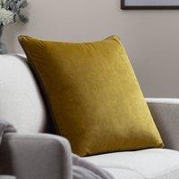Furn Meridian Velvet Piped Cushion in Gold | Size: 45 cm x 45 cm