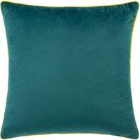 Furn Meridian Velvet Piped Cushion in Turquoise | Size: 45 cm x 45 cm