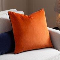 Furn Meridian Velvet Piped Cushion in Coral | Size: 45 cm x 45 cm