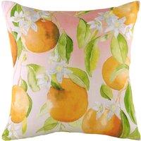 Evans Lichfield Fruit Oranges Hand Painted Watercolour Printed Cushion in Orange
