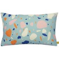 Furn Terra Abstract Print Cushion in Aqua