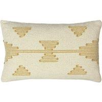 Furn Sonny Stitched Kilim Loom Woven Cushion in Yellow | Size: 30 cm x 50 cm