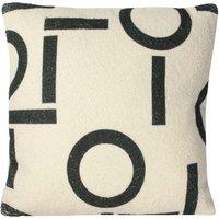 Furn Shearling Circa Geometric Fleece Cushion in Black