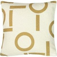 Furn Shearling Circa Geometric Fleece Cushion in Yellow