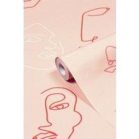 Furn Kindred Abstract Printed Wallpaper in Pink