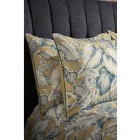 Edinburgh Weavers Tivoli Tropical Luxury Cotton Piped Pair of Pillowcases in Yellow