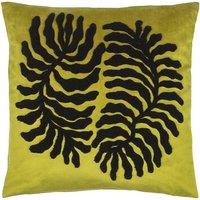 Furn Maldive Botanical Velvet Tufted Cushion in Green | Size: 45 cm x 45 cm