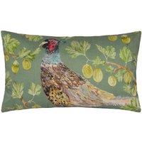 Evans Lichfield Grove Pheasant Water & UV Resistant Outdoor Cushion in Olive | Size: 30 cm x 50 cm