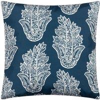 Paoletti Kalindi Paisley Water & UV Resistant Reversible Outdoor Cushion in Navy | Size: 43 cm x 43 cm