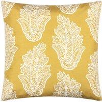 Paoletti Kalindi Paisley Water & UV Resistant Reversible Outdoor Cushion in Yellow | Size: 43 cm x 43 cm