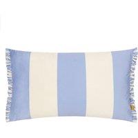 Furn Araya Striped Velvet Cushion in Blue | Size: 30 cm x 50 cm