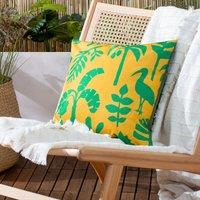 Furn Marula Tropical Water & UV Resistant Outdoor Cushion in Teal | Size: 43 cm x 43 cm