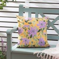 Wylder Flowers Trending Water & UV Resistant Outdoor Cushion in Lilac | Size: 43 cm x 43 cm
