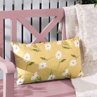 Wylder Daisies Floral Reversible Water & UV Resistant Outdoor Cushion in Yellow | Size: 30 cm x 50 cm