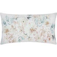 Evans Lichfield Canina Floral Water & UV Resistant Outdoor Cushion in Off-White | Size: 30 cm x 50 cm