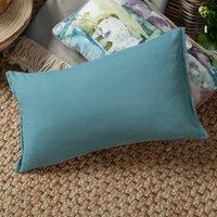 Voyage Maison Alfresco Rectangular Oxford Outdoor Cushion in Teal | Size: 30 cm x 50 cm