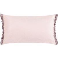 Wylder Tilly Velvet Frill Reversible Cushion in Pale Pink | Size: 30 cm x 50 cm