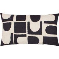 HOEM Hallam Abstract Embroidered 100% Cotton Cushion | Size: 30 cm x 50 cm