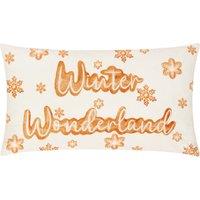 Furn Gretel Winter Wonderland Embroidered Polyester Filled Cushion | Size: 30 cm x 50 cm