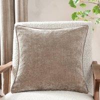 Yard Heavy Chenille Woven Piped Cushion in Beige | Size: 50 cm x 50 cm