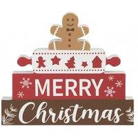 Garden Greatness Merry Christmas Gingerbread Plaque | Size: 1 Pack