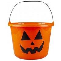 Haunted House Jumbo Halloween Candy Bucket Orange