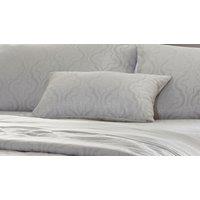 Portfolio Home Drummond Metallic Glitter Filled Cushion in Silver | Size: 30 cm x 50 cm