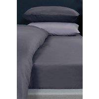 OHS Plain Dyed Non-Iron Fitted Bed Sheet in Mid Grey | Size: Single Fitted