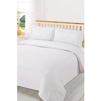 OHS Plain Dyed Duvet Cover Cover with Pillowcase Set in White | Size: King