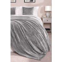 OHS Luxury Large Waffle Honeycomb Mink Warm Throw in Charcoal | Size: 150 cm x 200 cm