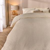 OHS Thermal Soft Teddy Fleece Duvet Cover Bedding Set in Cream | Size: King