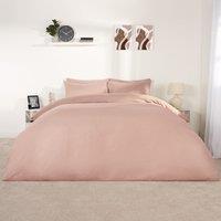 OHS Plain Dyed Duvet Cover Cover with Pillowcase Set in Light Pink | Size: King