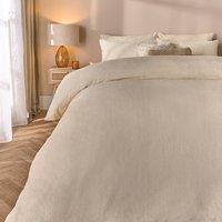 OHS Thermal Soft Teddy Fleece Duvet Cover Bedding Set in Cream | Size: Super King