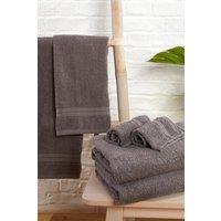 OHS Luxury Hand Towel 100% Cotton Bathroom in Grey