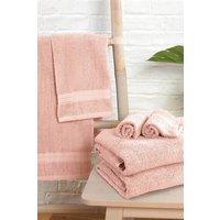 OHS 4 Pack of 100% Cotton Face Cloth Bathroom Towels in Light Pink