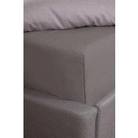 OHS Polycotton 30 Deep Elasticated Fitted Bed Sheet in Silver | Size: Double Fitted