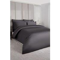 OHS 220 Thread Count Hotel Luxury Premium Quality Cotton Soft Duvet Cover Set in Charcoal | Size: Single