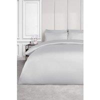 OHS 220 Thread Count Hotel Luxury Premium Quality Cotton Soft Duvet Cover Set in Silver | Size: Single