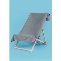 OHS Plain Microfibre Quick Dry Beach Towel Bathroom in Charcoal