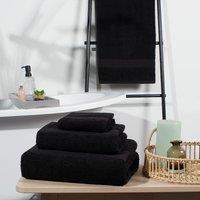 OHS Luxury Hand Towel 100% Cotton Bathroom in Black
