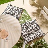 OHS 2/4 Pack Seat Pads Water Resistant Garden Chairs Cover Outdoor Cushions in Grey | Size: 40 cm x 40 cm