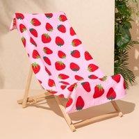 OHS Strawberry Towel Bath Quick Dry Summer Travel Microfibre Absorbent in Pink