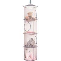 OHS 4 Tier Large Toys Storage Hanging Net Organiser Basket in Grey