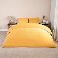 OHS Thermal Soft Teddy Fleece Duvet Cover Bedding Set in Bright Yellow | Size: Single